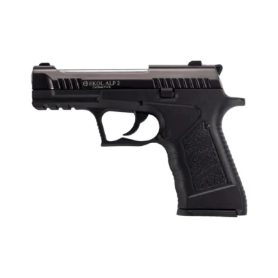 Ekol Alp 2 9mm kalibre yarı otomatik beyaz kurusıkı ses tabancası.