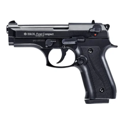 Ekol Fırat Compact 9mm kurusıkı ses tabancası, taktik atıcılık ve savunma eğitimi için ideal silah.