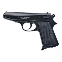 Gerçekçi tasarıma sahip Ekol Majarov 9mm Kalibre kurusıkı ses tabancası, taktik ve eğitim modeli.