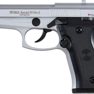 Ekol Special 99 Rev 2 9mm beyaz kurusıkı ses tabancası modeli.