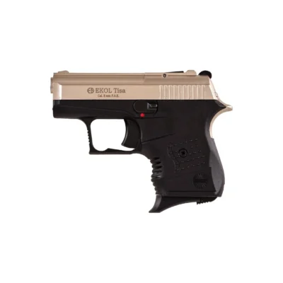 Ekol Tisa 8mm yarı otomatik mini kurusıkı ses tabancası saten renkli taktik savunma modeli.