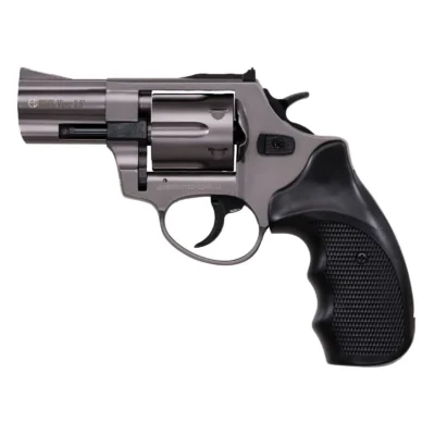 Füme renkli Ekol Viper 2.5 inç 9mm toplu kurusıkı ses tabancası revolver modeli.
