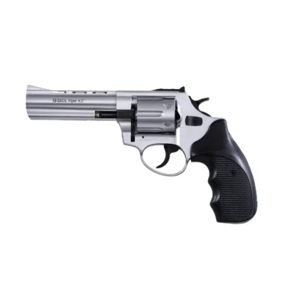 Mat beyaz Ekol Viper 3 inç 9mm toplu kurusıkı ses tabancası, 6 patlar kapasiteli.