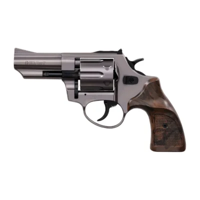 Füme renk kaplamalı Ekol Viper 4.5 inç 9mm 6 patlar toplu kurusıkı ses tabancası.