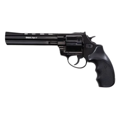 Parlak siyah Ekol Viper 6 inç 9mm toplu kurusıkı ses tabancası