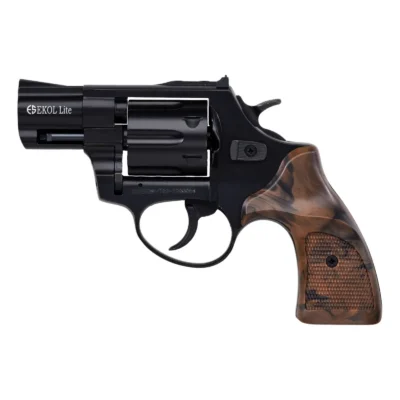 Ekol Viper Lite 9mm 6 patlar toplu kurusıkı ses tabancası siyah revolver modeli.