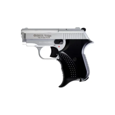 Ekol Volga 9mm mini kurusıkı ses tabancası beyaz renk seçeneğiyle kompakt taktik tasarım.