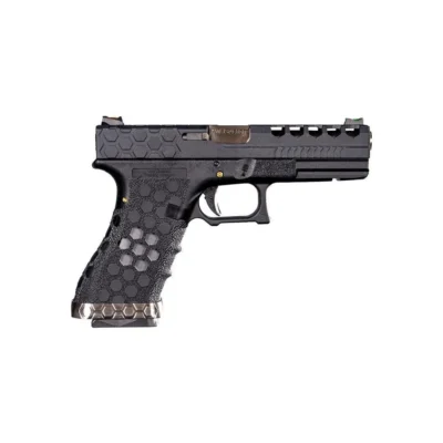 AW Custom Glock 17 HEX-CUT Siyah Airsoft Tabanca