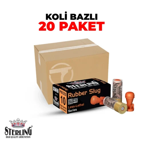 Sterling Rubber Plastik Tek Kurşun Savunma Fişeği Koli Bazlı
