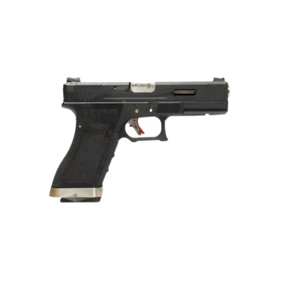We Glock 18 Full Otomatik T5 GBB Siyah Gümüş Airsoft Tabanca