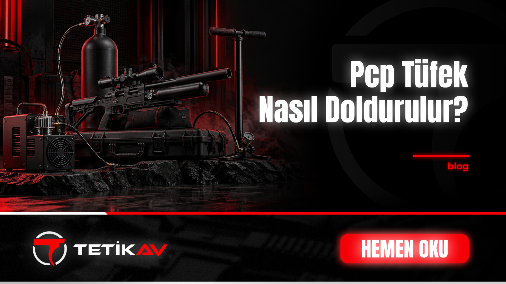 PCP tüfek dolumu için el pompası, scuba tüpü ve dolum aparatı