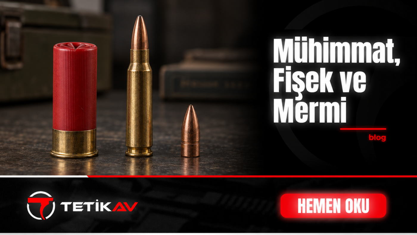 Mühimmat terimleri için av fişeği, fişek ve ayrı mermi çekirdeği örnekleri