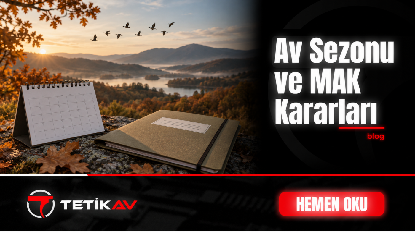Av sezonu ve MAK kararlarını temsil eden sonbahar manzarası, takvim ve dosya