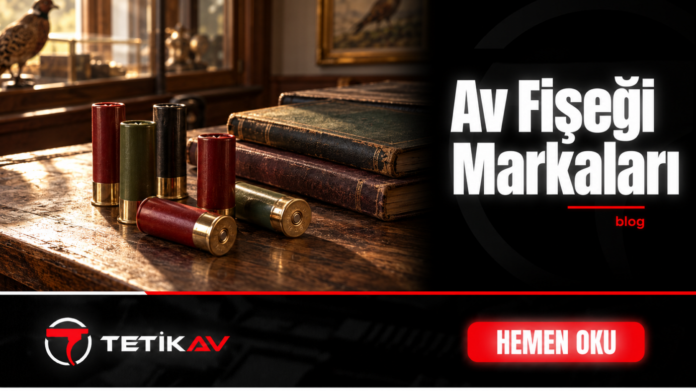 Ahşap masada farklı renklerde av fişekleri; av fişeği markaları konulu blog kapağı