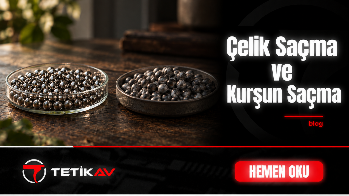 Çelik ve kurşun saçmanın malzeme farkını temsil eden iki ayrı kaptaki metal küreler